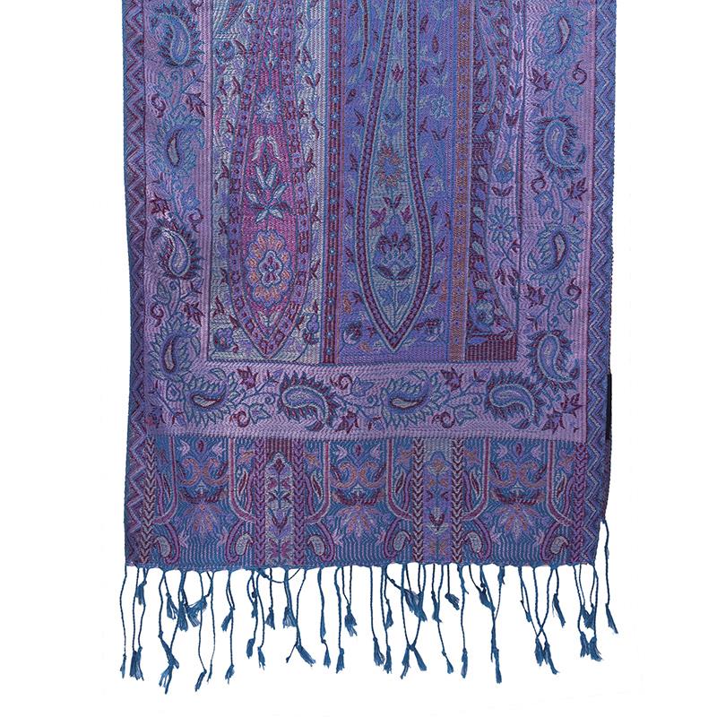 Bon Voyage Silk Scarf (Blue)
